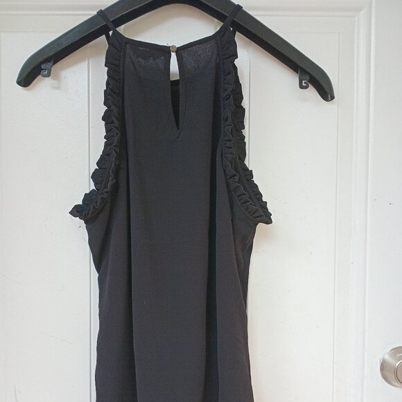 Candies Black Ruffled Spaghetti strap top Size Small - Picture 8 of 12